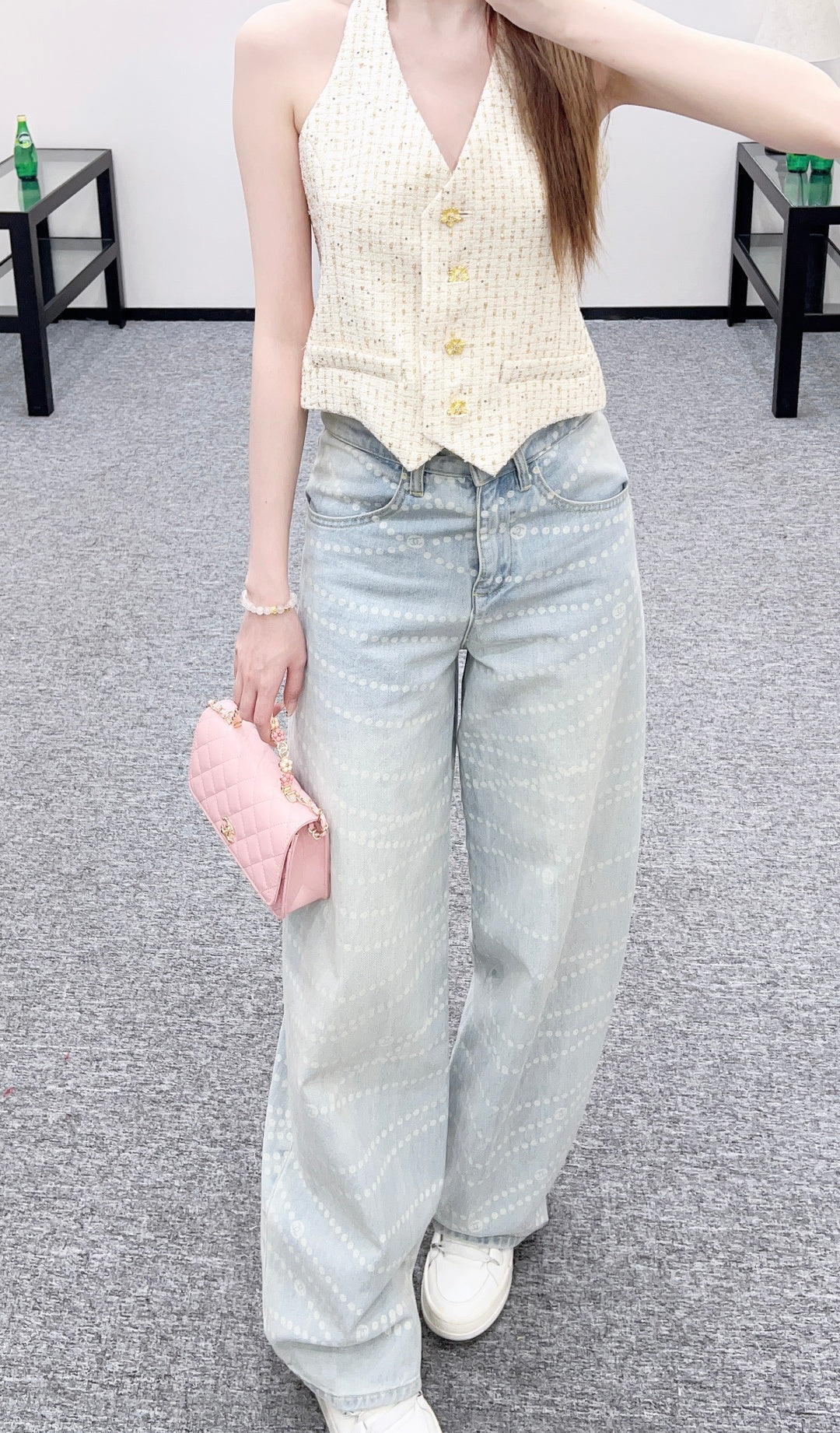 Woven Halter Vest