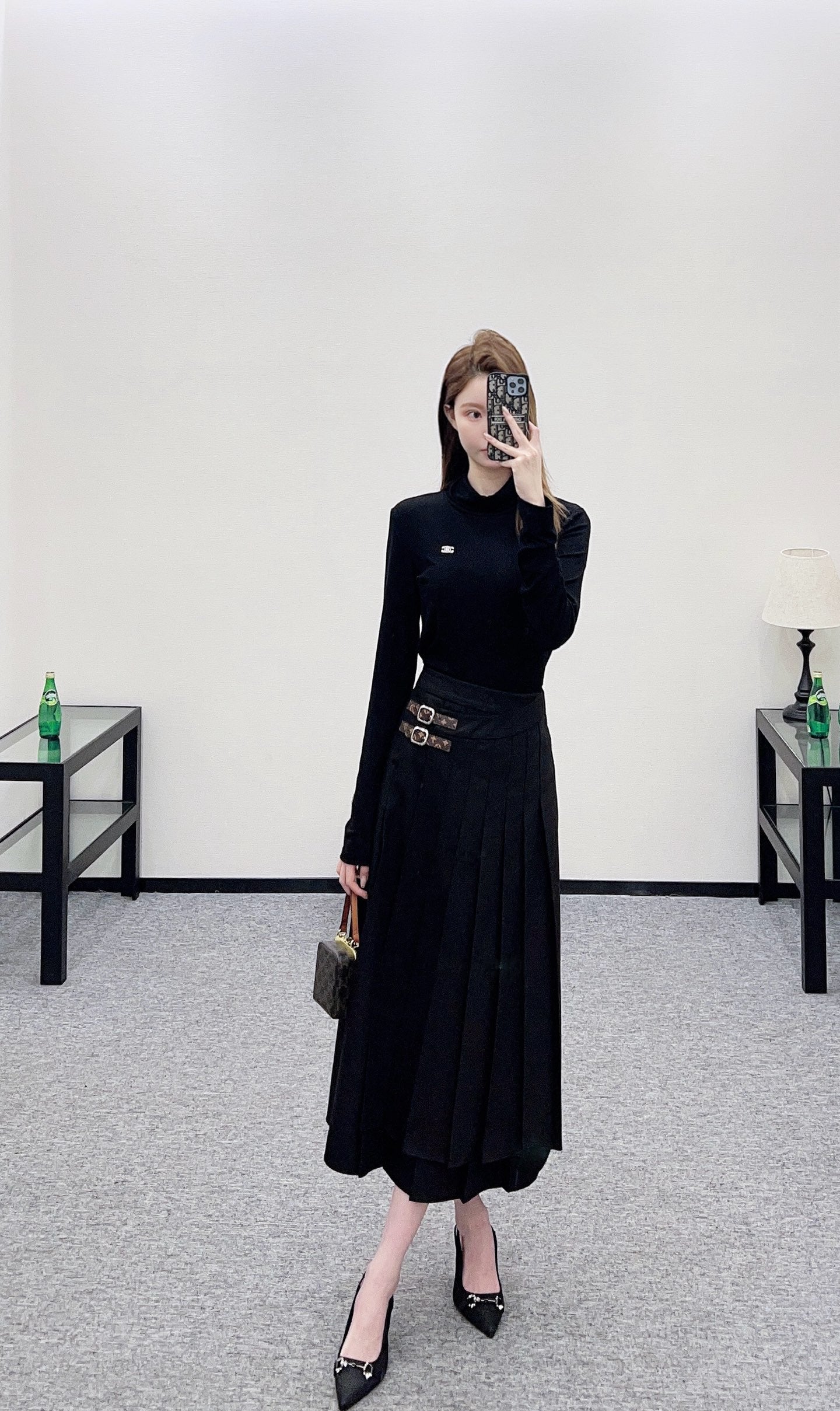 One-piece Midi Pleated Skirt