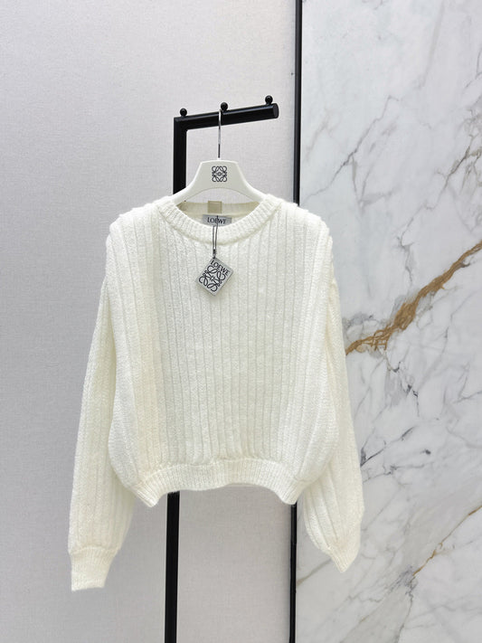 Lantern Sleeve Mohair Blend Sweater