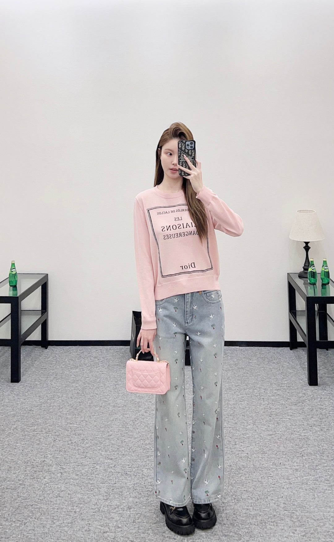 Logo Knit Long-Sleeve Top