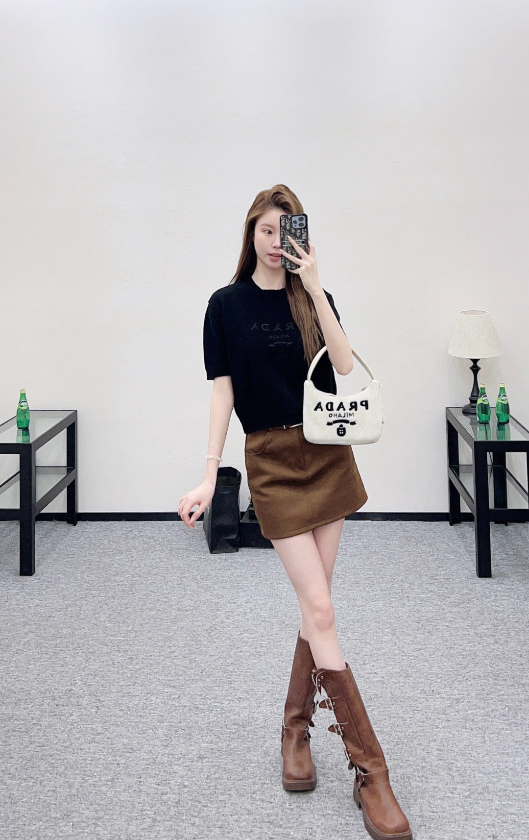 Logo Knit Short-Sleeve T-Shirt