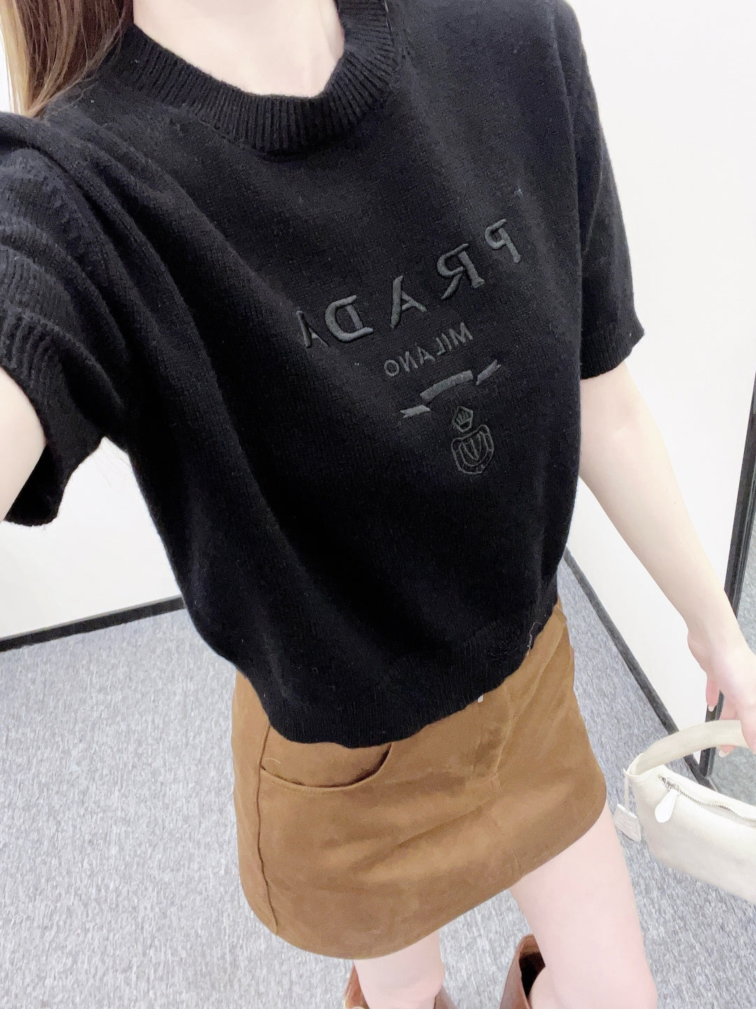 Logo Knit Short-Sleeve T-Shirt