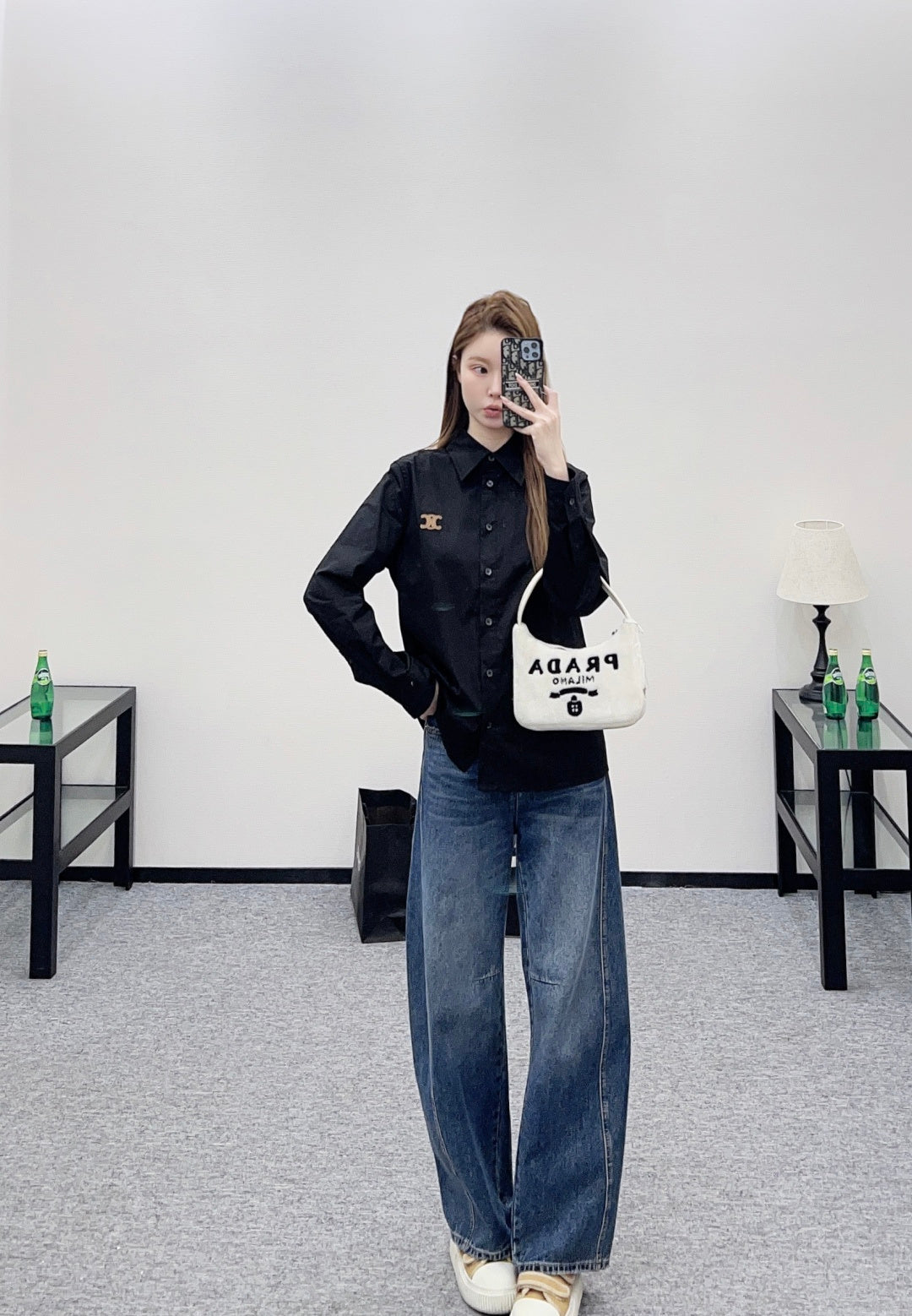 Long-sleeved Collared Shirt