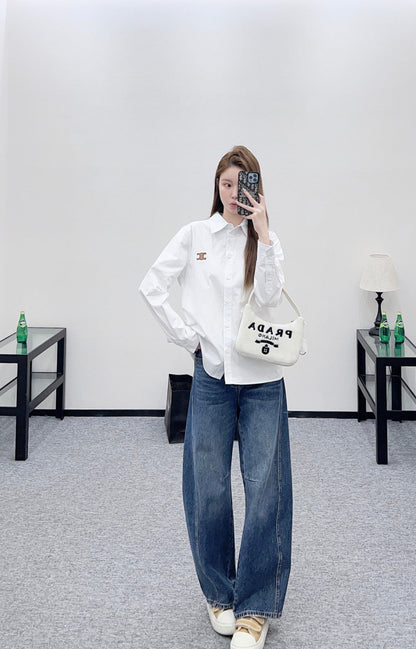 Long-sleeved Collared Shirt