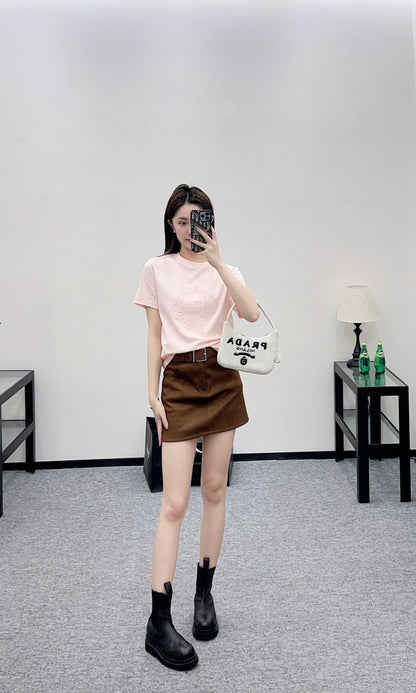 Embroidered and Beaded T-shirt