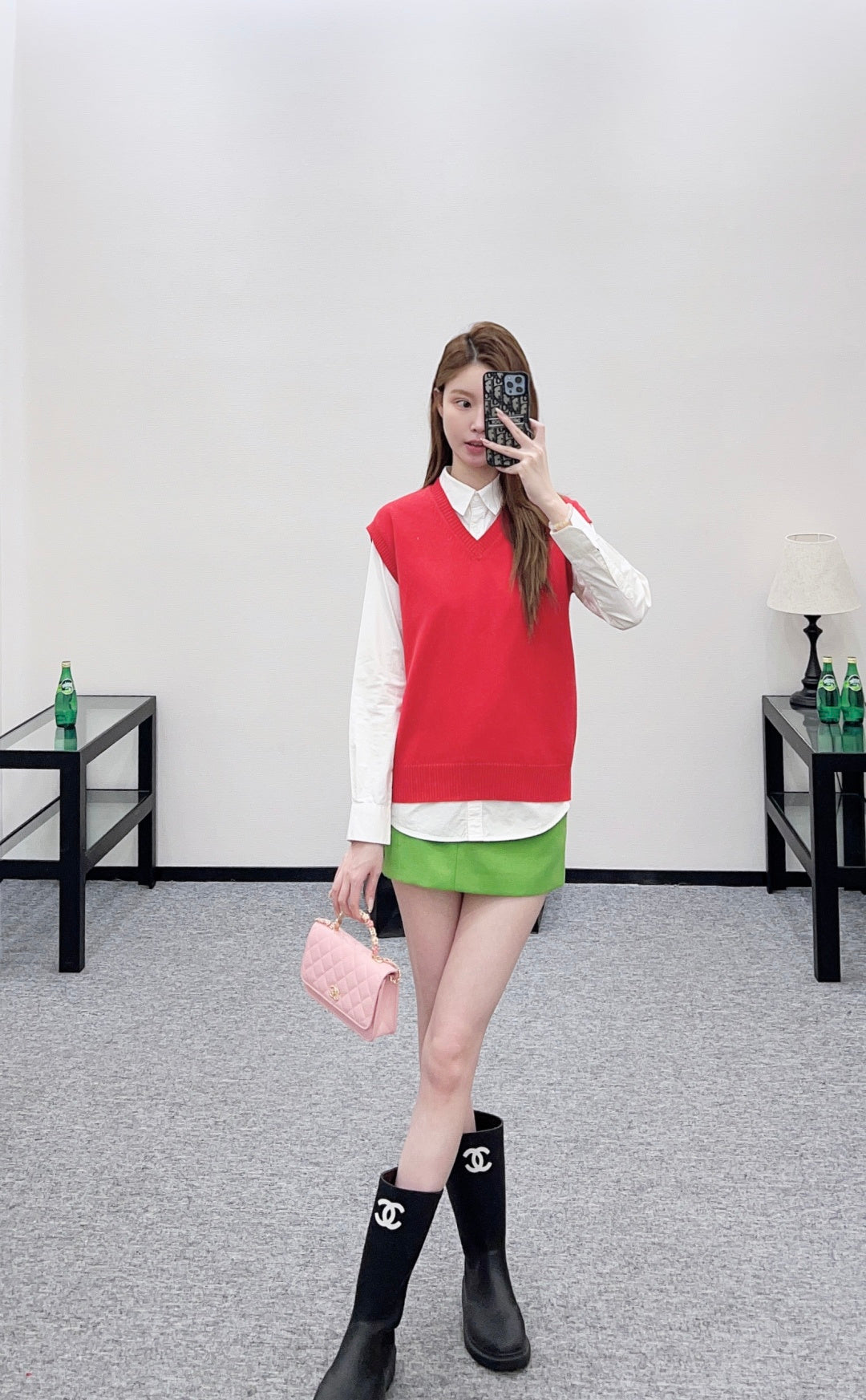 Wide-Sleeve Knitted Vest