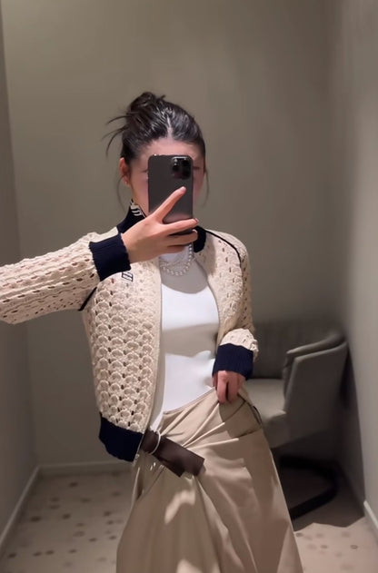 Openwork Knit Cardigan