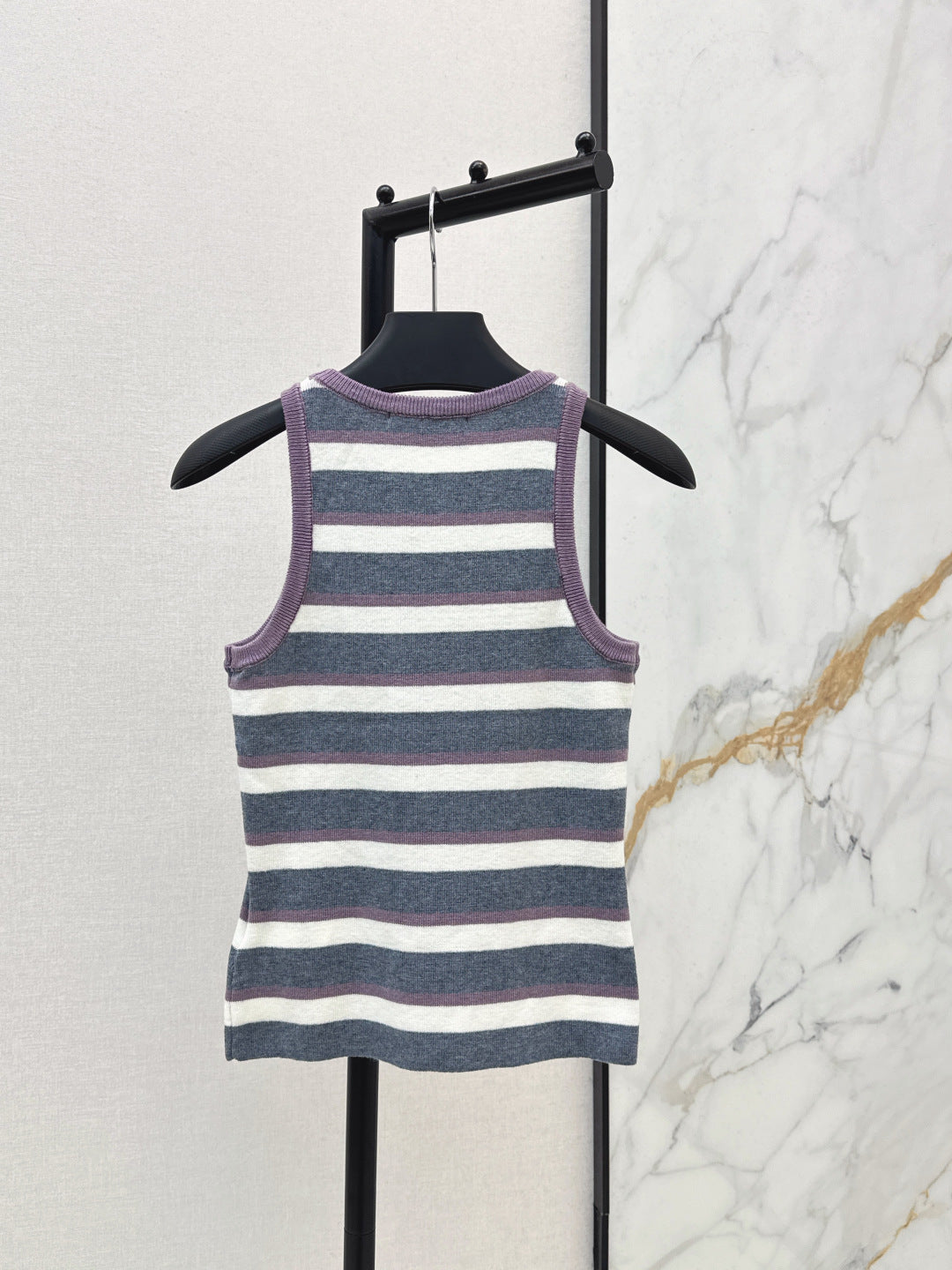 Striped Knit Vest