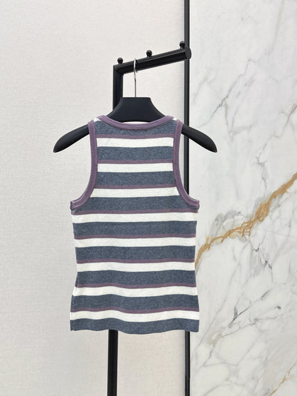 Striped Knit Vest