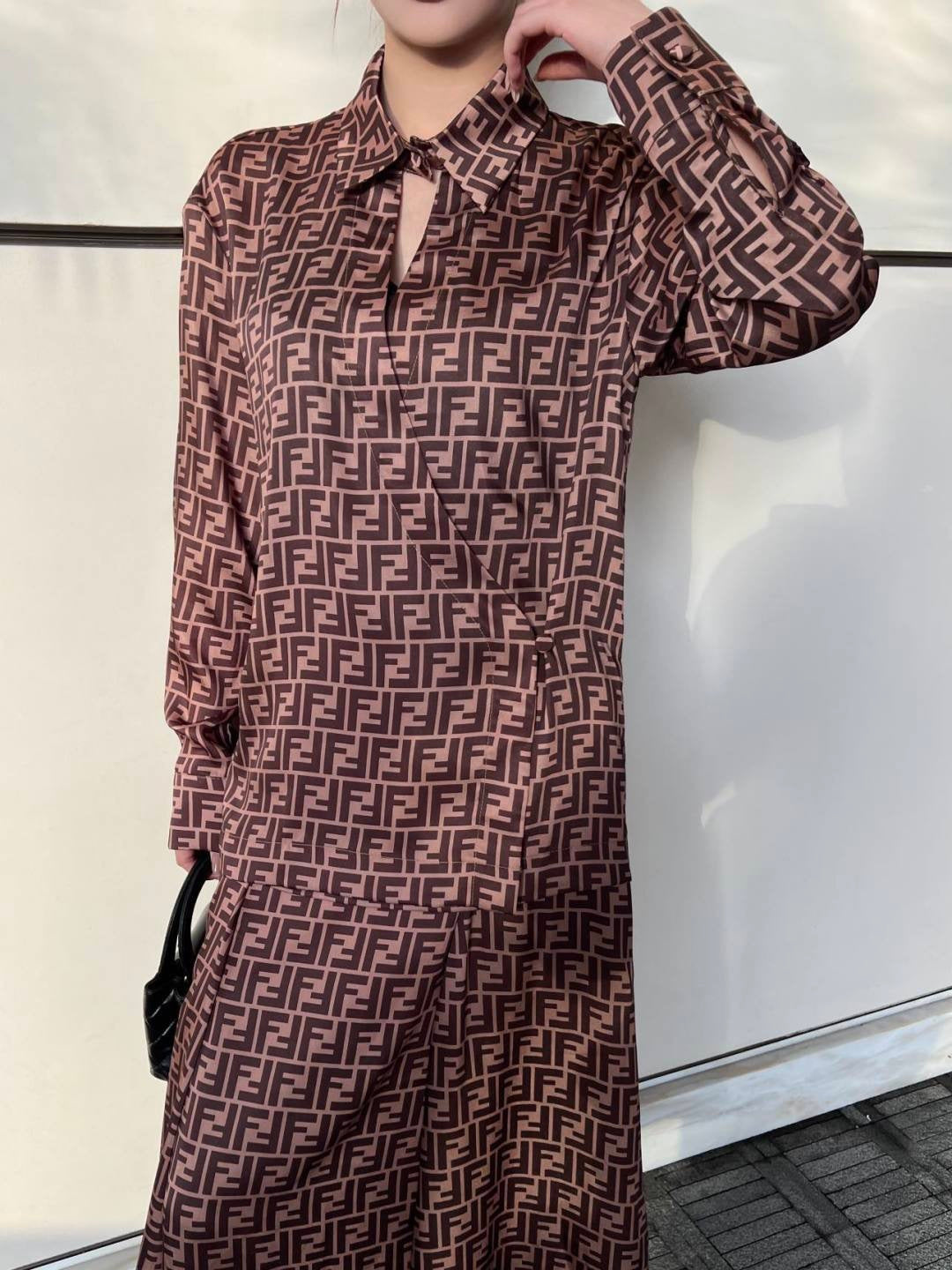 Asymmetrical silk blouse