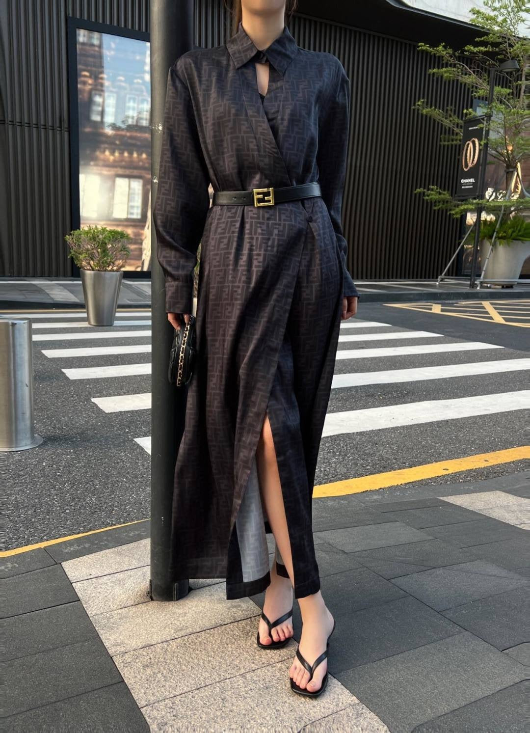 Long silk dress