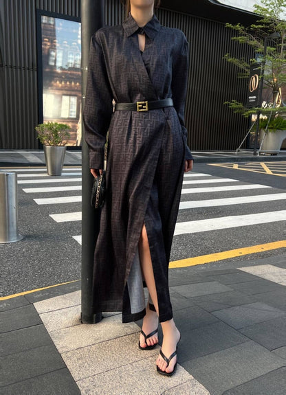 Long silk dress