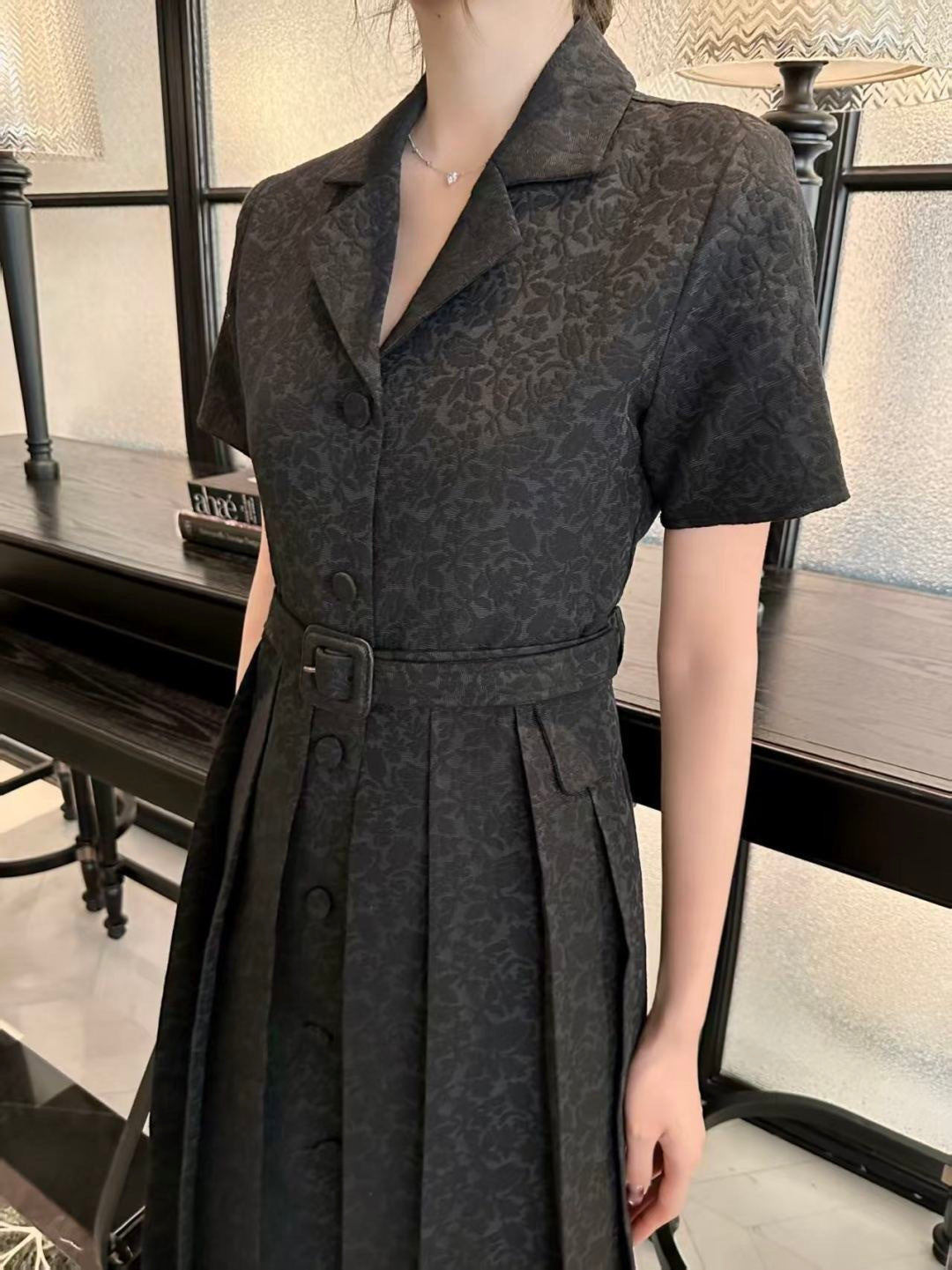 3D Jacquard Long Dress