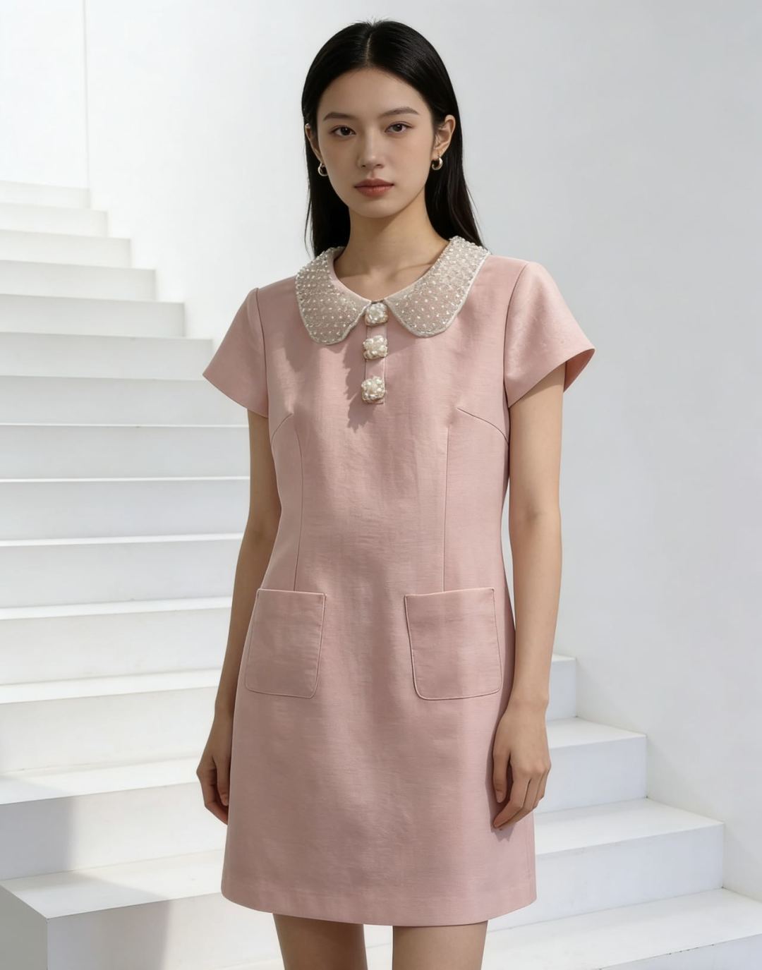 A youthful pink dress