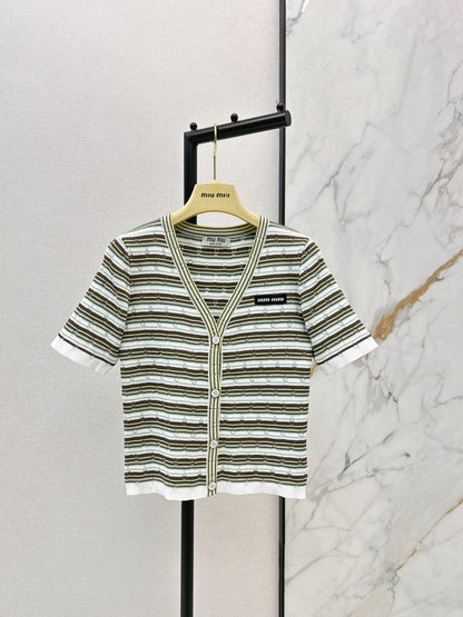 Striped Knit T-Shirt