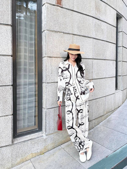 Silk Straight Leg Pants