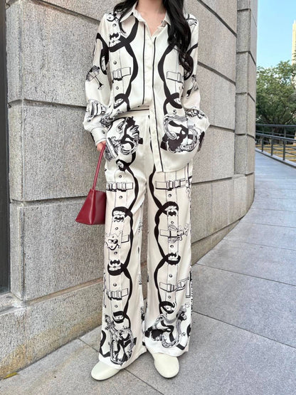 Silk Straight Leg Pants