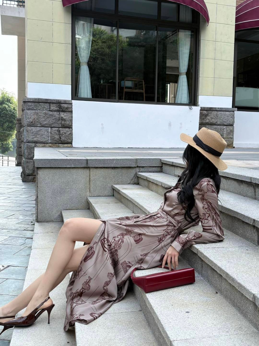 Printed Long Dress