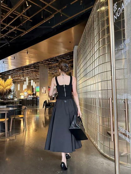Umbrella-shaped midi skirt