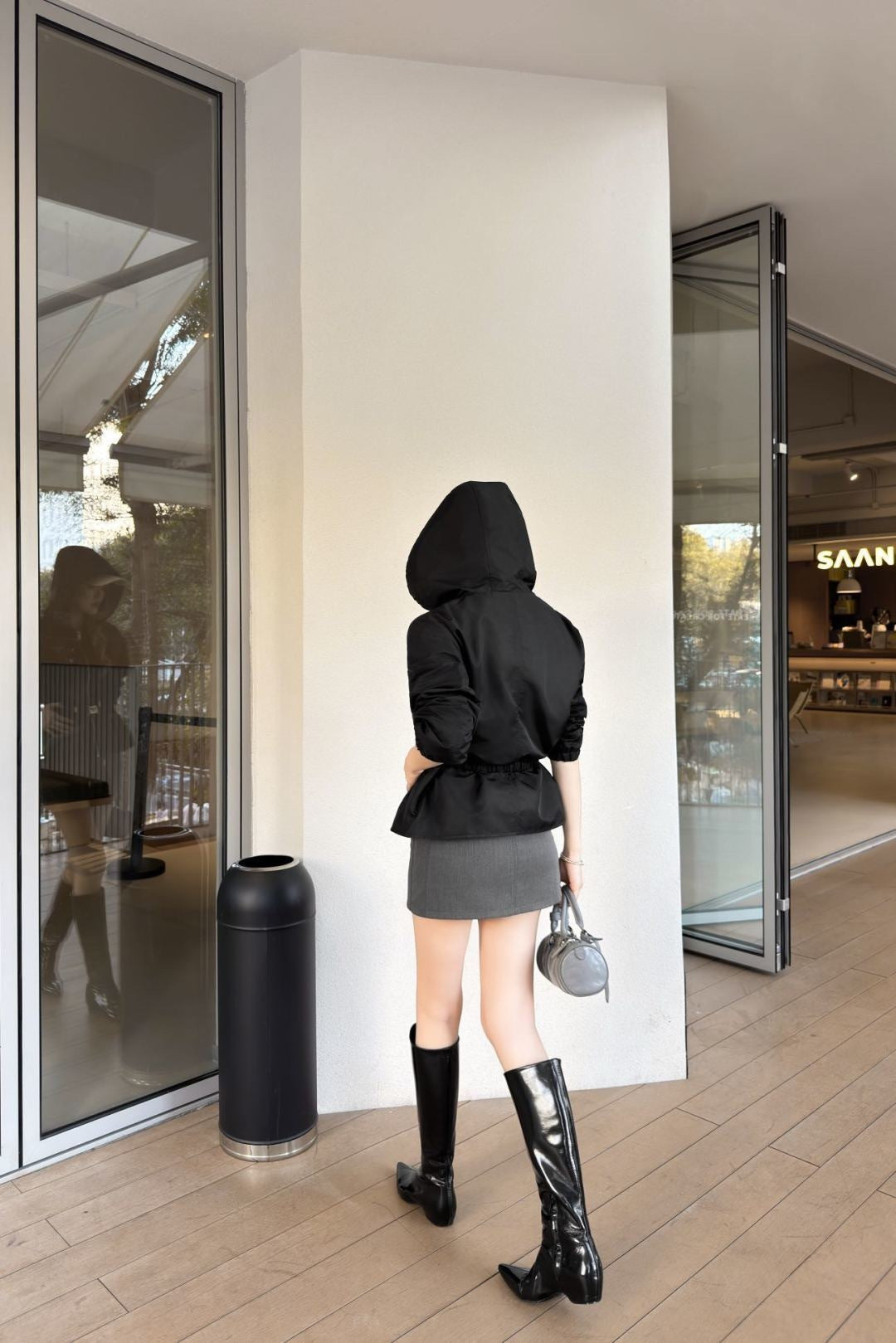 Triangle logo nylon jacket