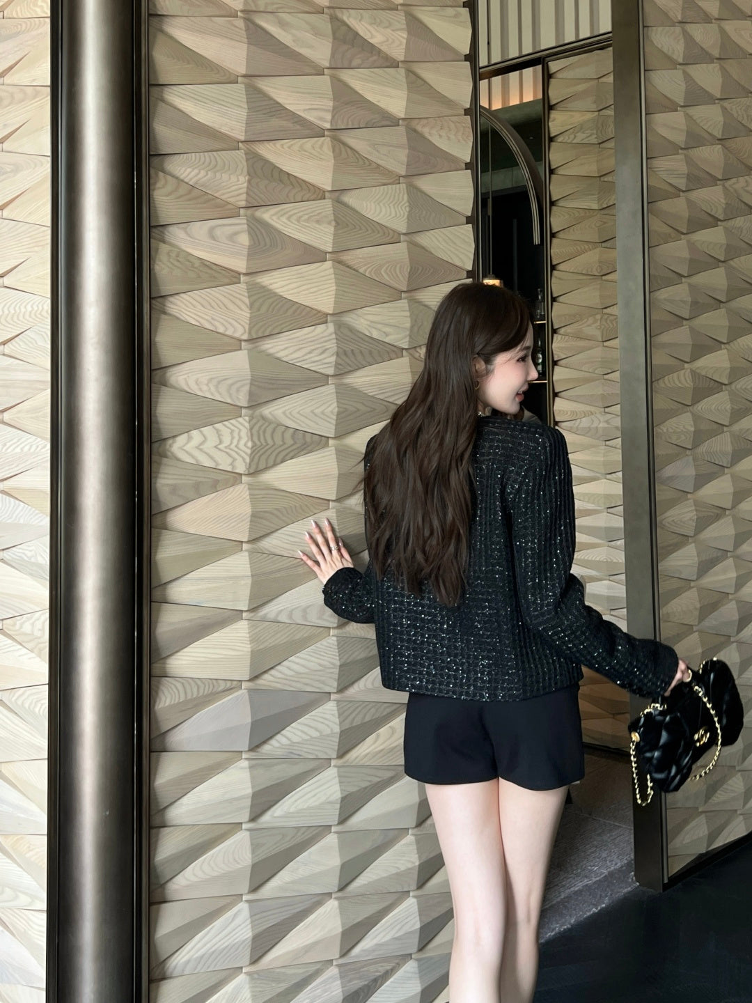 Woven Tweed Coat