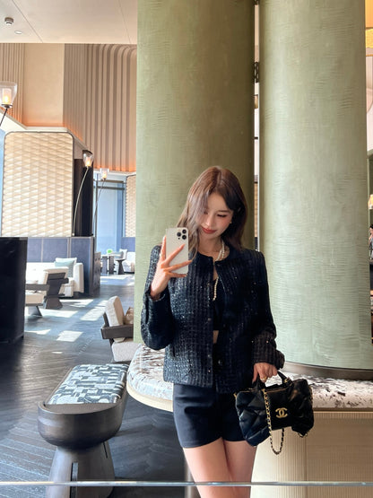 Woven Tweed Coat