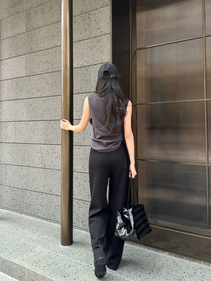 Embroidered Straight Leg Pants