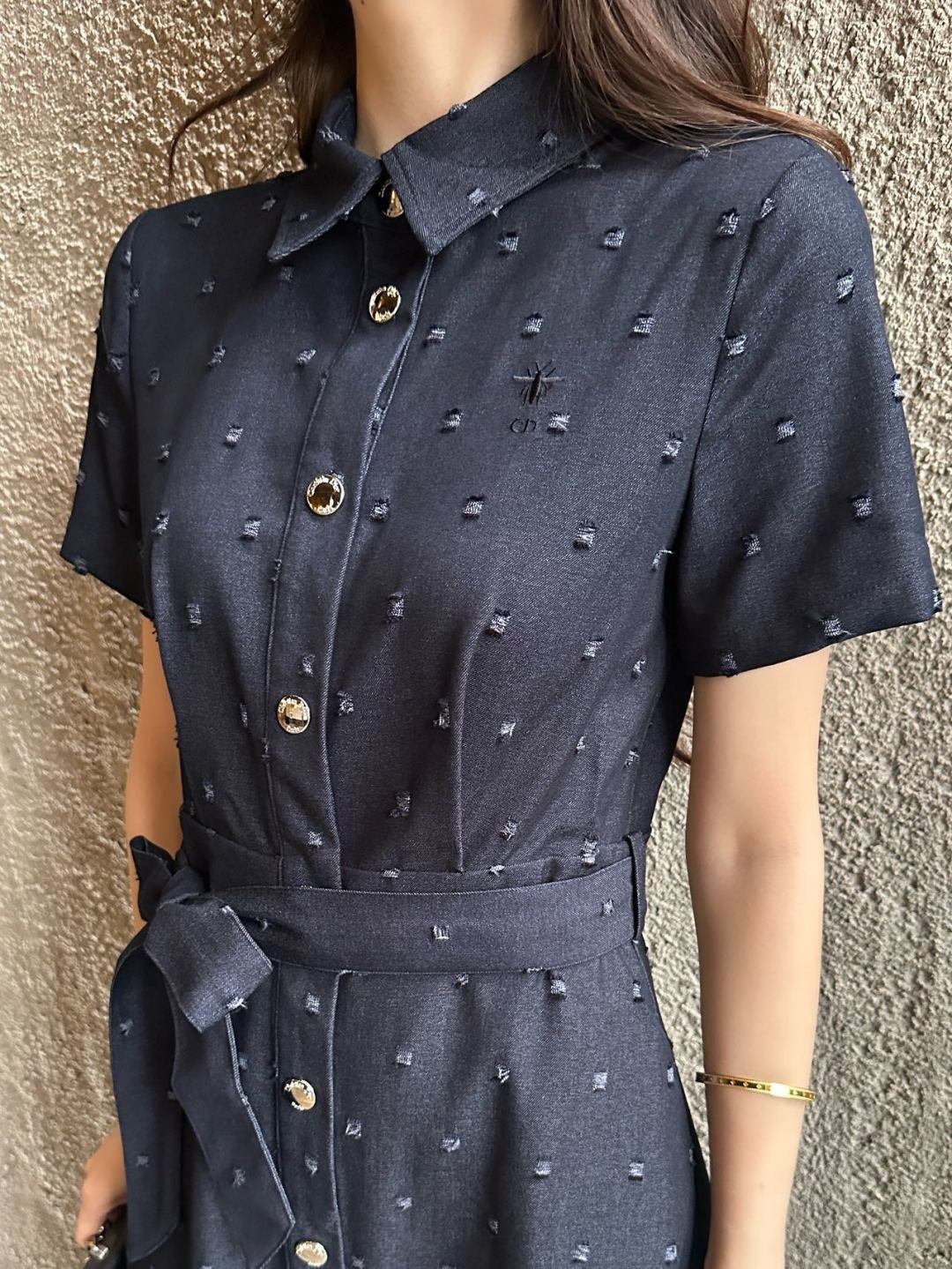 Rhinestone-studded dress