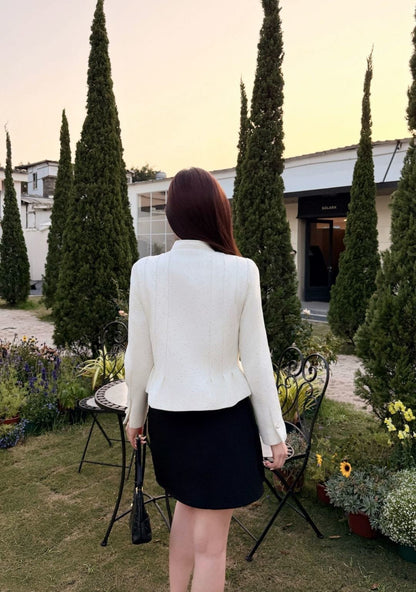 Stand-up collar elegant coat