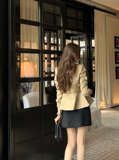 Bee Embroidered Trench Coat