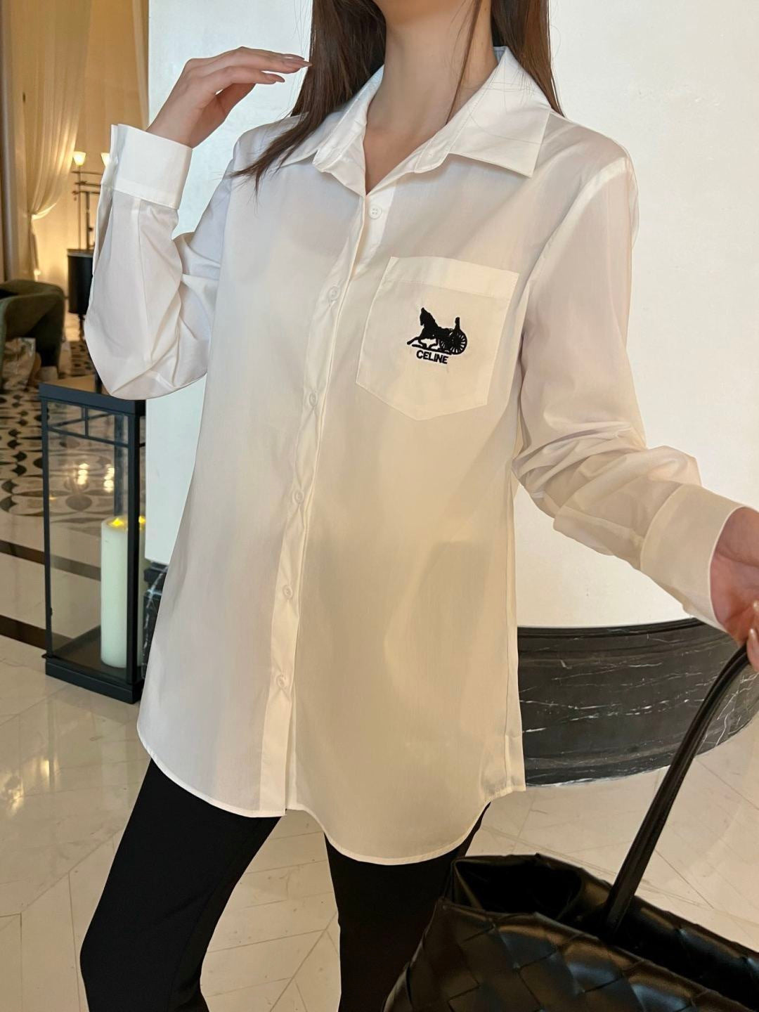 Embroidered Loose-fitting Shirt