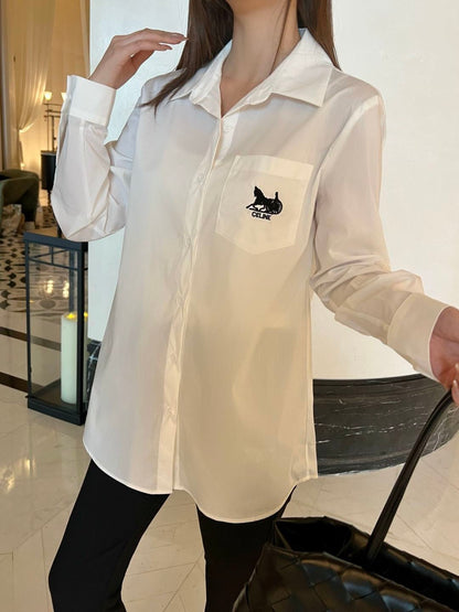 Embroidered Loose-fitting Shirt