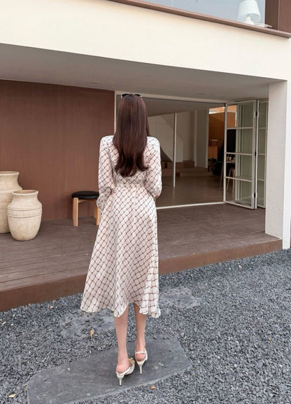 Plaid Print Long Dress