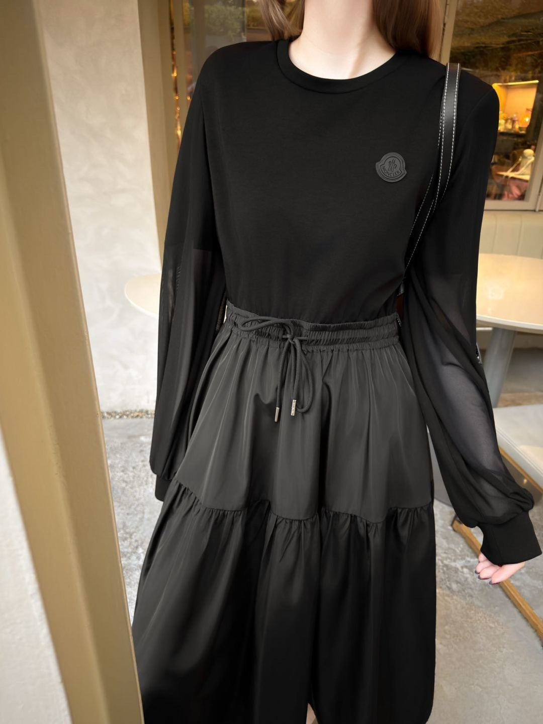 Long dress with patchwork design