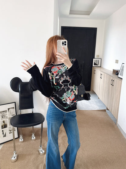 Patchwork Knit Sweater