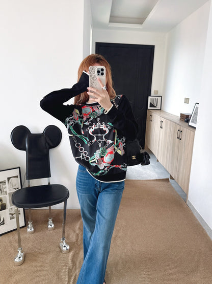 Patchwork Knit Sweater