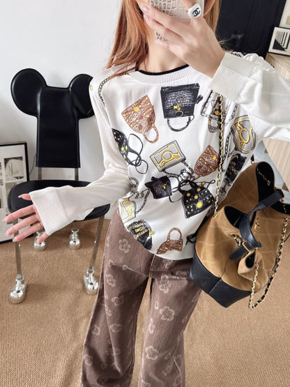 Patchwork Knit Sweater