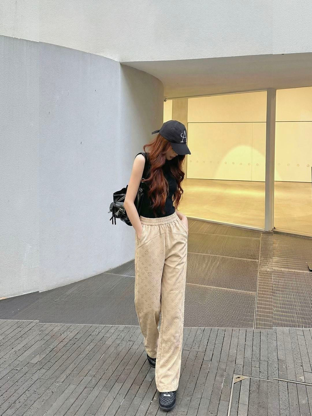 Classic monogram straight-leg pants
