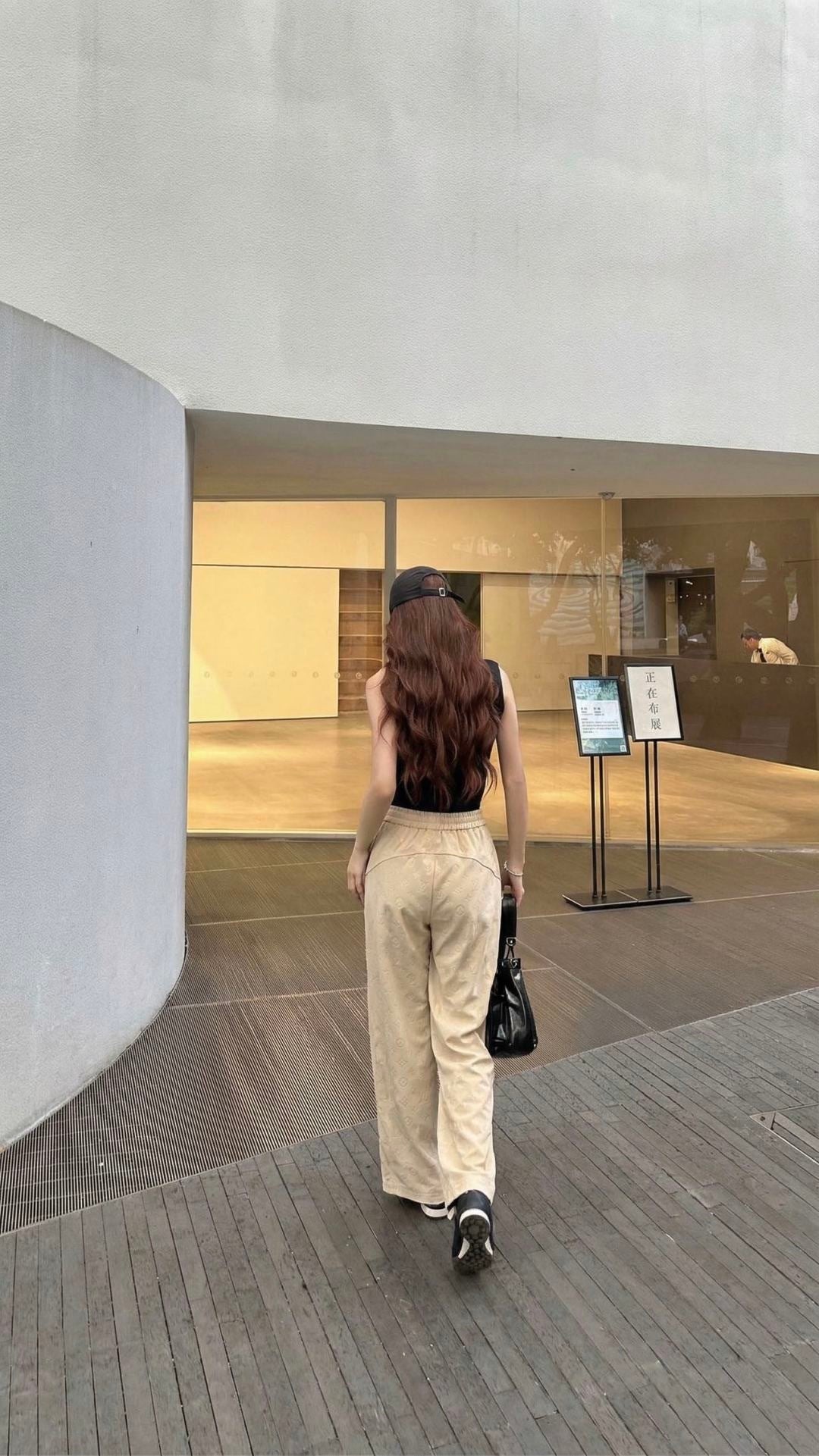 Classic monogram straight-leg pants
