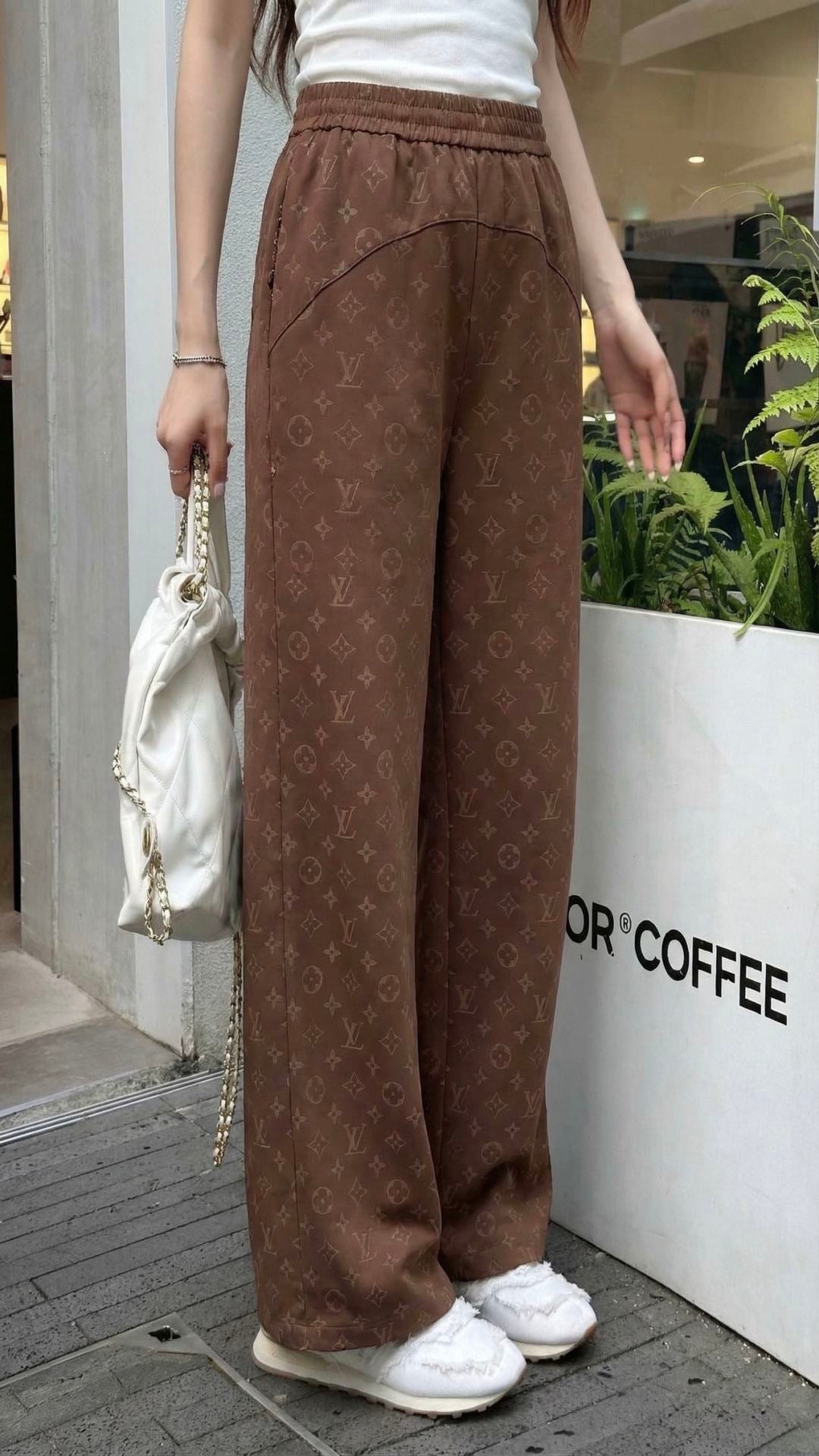 Classic monogram straight-leg pants