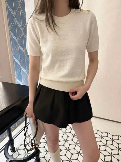 Jacquard Pattern T-Shirt