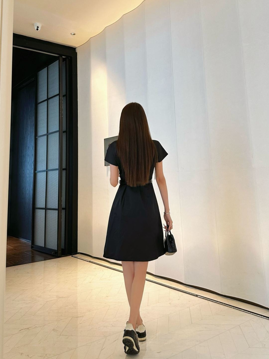 Embroidered Belt Dress