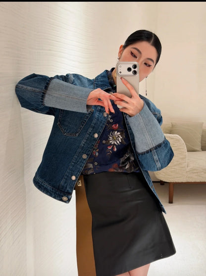 Cuffed Denim Jacket