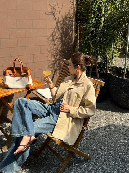 Classic Mid-Length Trench Coat