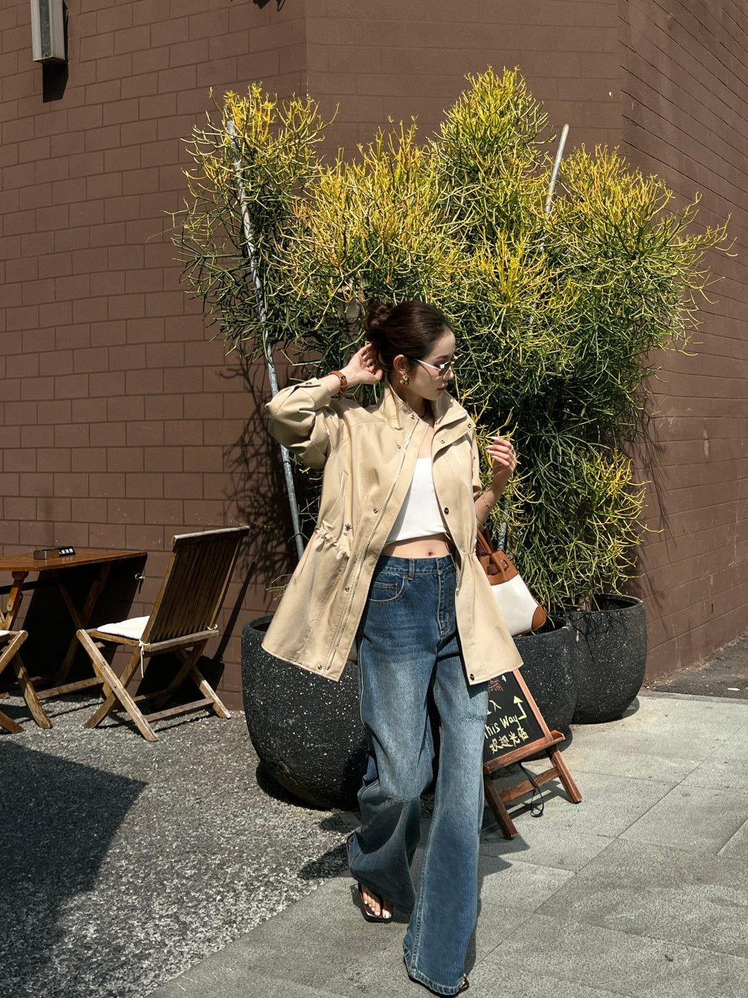 Classic Mid-Length Trench Coat
