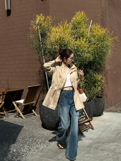 Classic Mid-Length Trench Coat