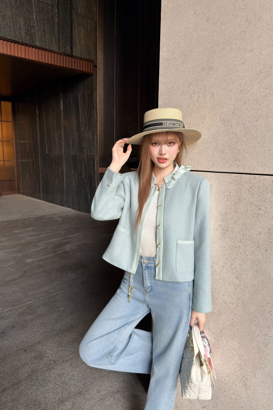 Mint Green Bow-Tie Jacket