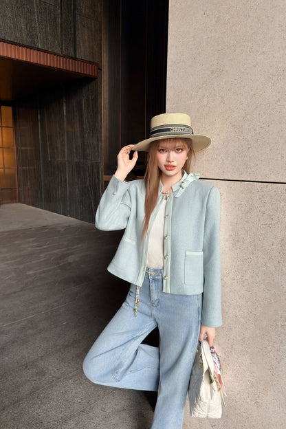 Mint Green Bow-Tie Jacket