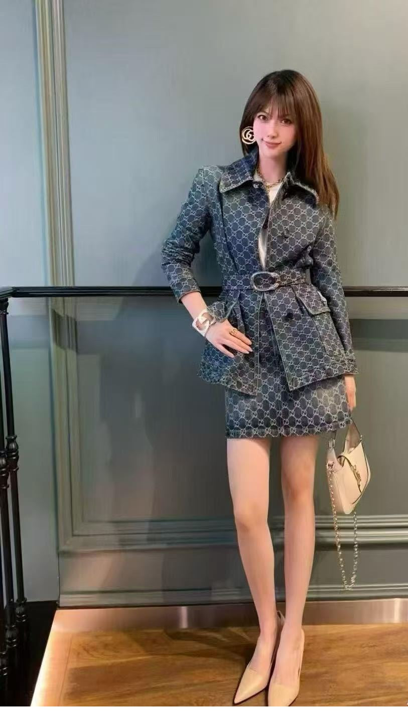 Jacquard Denim Jacket