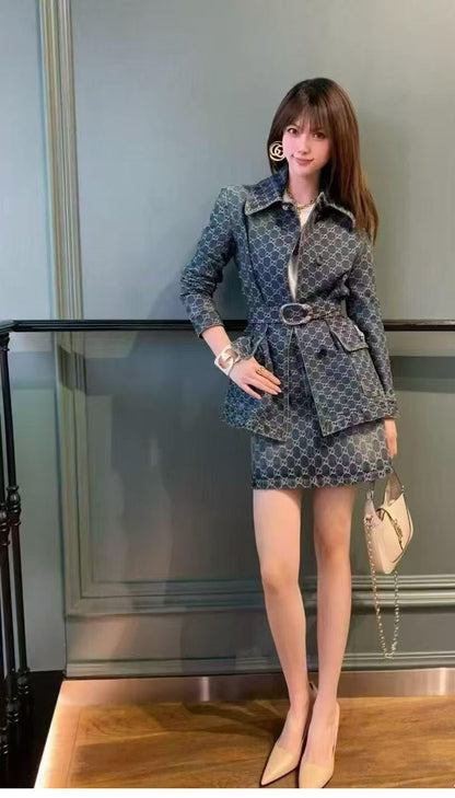Jacquard Denim Jacket